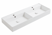 Раковина для ванної Simas Agile підвісна/накладна 121х46 см фаянс білий AG121D