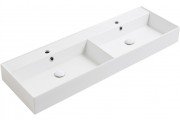 Раковина для ванной Simas Agile подвесная/накладная 141х46 см фаянс белый AG141D