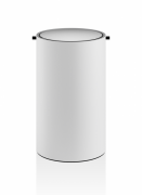 Ведро для мусора Decor Walther Stone напольное с крышкой сталь полированная белый DCW-STONE BEMD 0971154