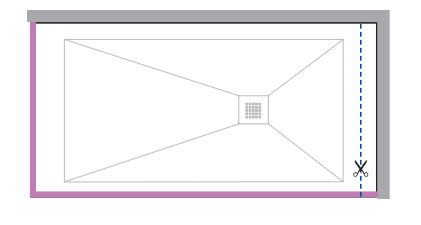 Душовий піддон Hatria Dedicato Edge L 1001-1099x1000 мм RH SOLITEX палітра на вибір Y6AW