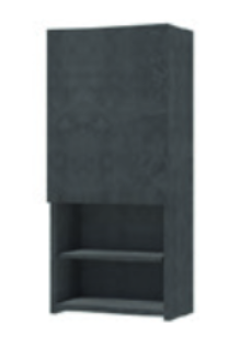 Шафа для ванної Hatria підвісна однодверна DX 36х20 см антрацит Y3A0GG