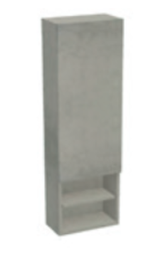  	Пенал для ванной Hatria подвесной DX 36х110 см с открытыми полками ДСП тортола 