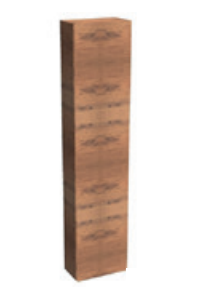 Пенал для ванної Hatria підвісний SX 36х160 см однодверний ДСП тік Y3A7KK