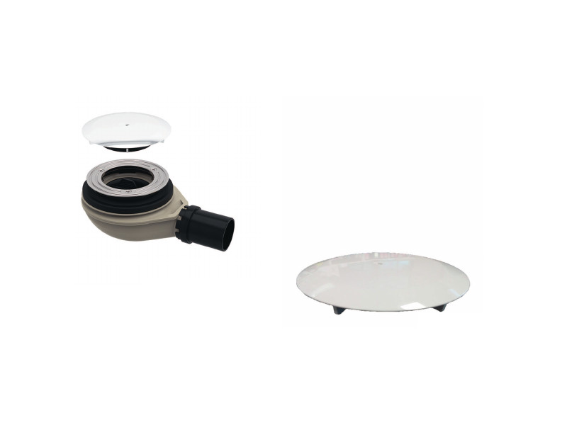 Сифон для душового піддону Hatria Lif H3 90 мм пластик хром Y3AC77