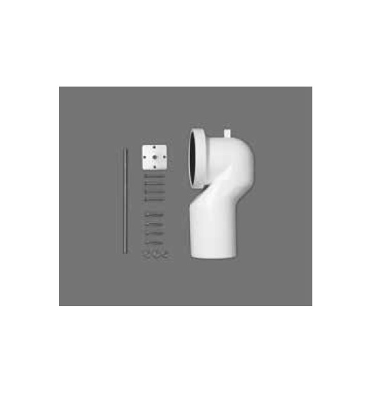 Техническое колено Simas для вертикального слива пластик белый CT02