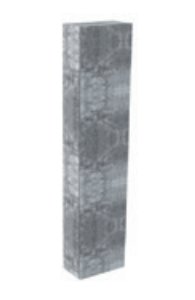 Пенал для ванної Hatria підвісний SX 36х160 см однодверний ДСП цемент 