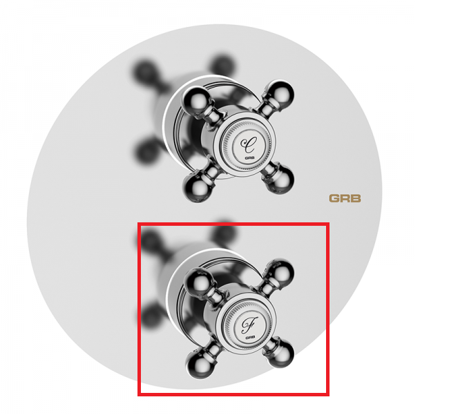 Ручка температури термостата GRB Clasica для душа латунь хром 00010016