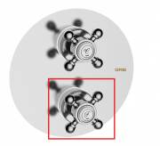 Ручка температуры термостата GRB Clasica для душа латунь хром 00010016