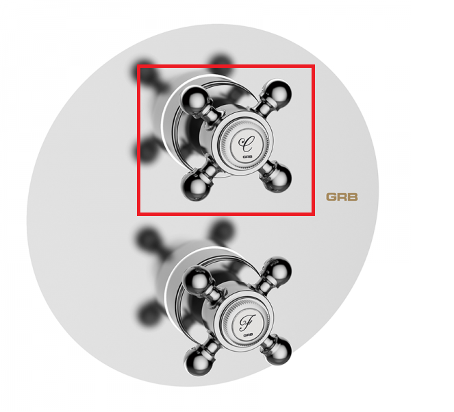 Рычаг потока термостата GRB Clasica для душа латунь хром 00010015
