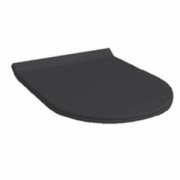 Сиденье с крышкой для унитаза Hatria Fusion slim с микролифтом черный матовый Y1X002