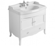 Тумба под раковину Simas Arcade напольная 84х53 см МДФ белый лак ARMD90