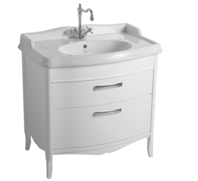 Тумба під раковину Simas Arcade для підлоги 83х54 см МДФ білий лак ARM2