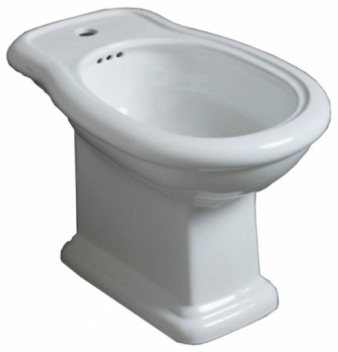 Біде підлогове Simas Lante 38,5х58 см фаянс білий LA04