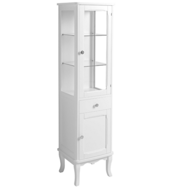 Пенал для ванной Simas Arcade с витриной 43х37 см МДФ белый лак ARMV2