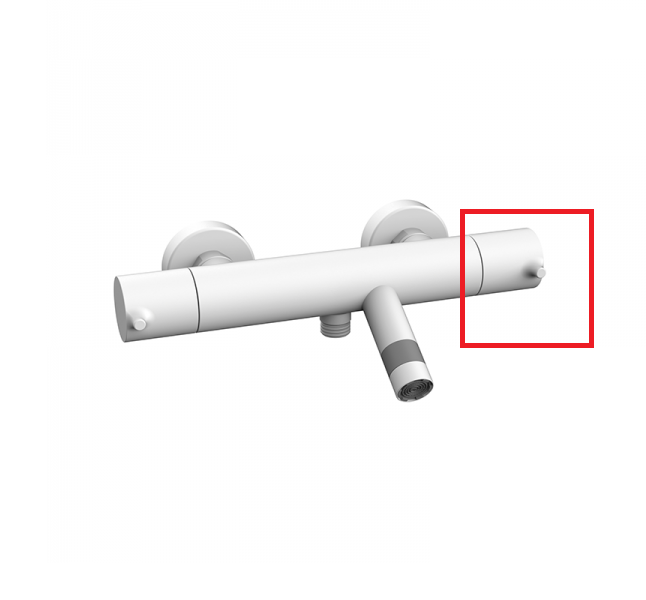 Важіль температури змішувача для душу GRB Time латунь білий 00010123