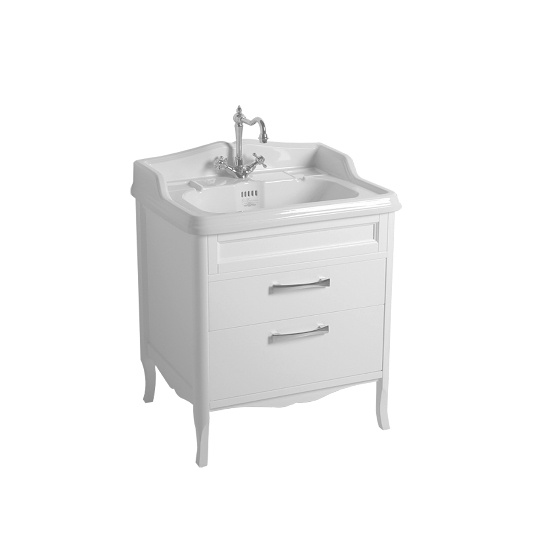 Тумба под раковину Simas Arcade напольная 69х52 см МДФ белый лак ARM1