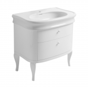 Тумба под раковину Simas Lante напольная 82х50 см дерево белый глянцевый LAM90