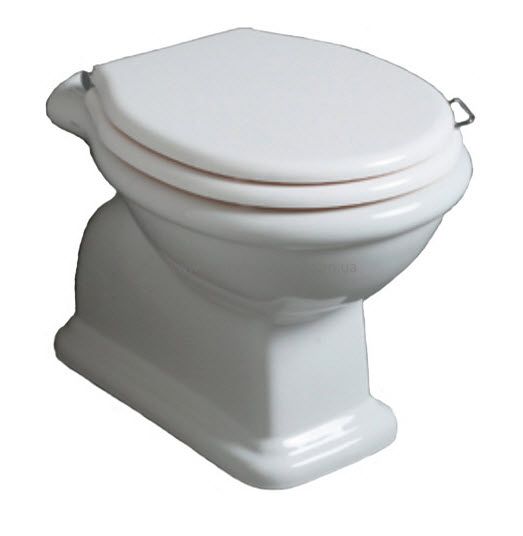 Унітаз підлоговий Simas Lante 38,5х53 см з горизонтальним випуском фаянс білий LA02