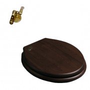 Сиденье с крышкой для унитаза Simas Londra дерево орех петли золото/бронза LO 005