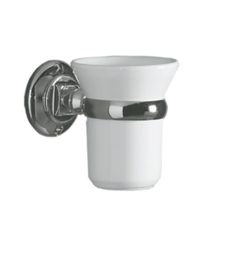 Стакан для зубных щеток Simas Accessori белый/хром 260203