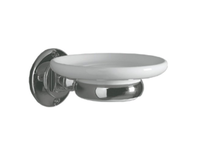 Мыльница для ванной Simas Accessori белый/хром 260201