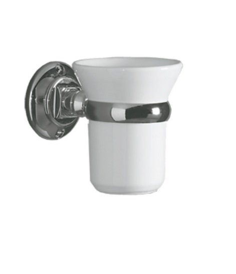 Стакан для зубных щеток Simas Accessori белый/хром 260203