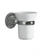 Стакан для зубных щеток Simas Accessori белый/хром 260203