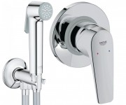 Гигиенический душ со смесителем Grohe BauFlow хром 121646
