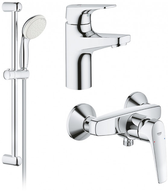 Набір змішувачів для ванни Grohe BauFlow з душовим гарнітуром хром UA121630S0