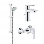 Набір змішувачів для ванни Grohe BauEdge з душовим гарнітуром хром 122277