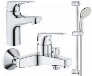 Набір змішувачів для ванни Grohe BauFlow з душовим гарнітуром хром UA121624S0