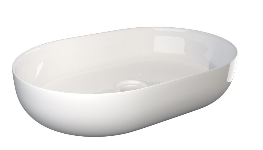 Раковина для ванной Ponsi Musa накладная 60х41,6 см керамика белый глянец BL CER L MUSA 0002