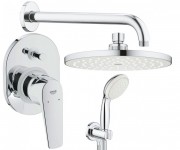 Душевая система скрытого монтажа Grohe BauFlow с верхним и ручным душем хром UA2904500A