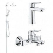 Набор смесителей для ванной Grohe BauLoop с душевой системой New Tempesta хром UA123214TM