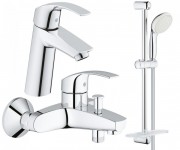 Набор смесителей для ванной Grohe Eurosmart с душевым гарнитуром хром 123246M