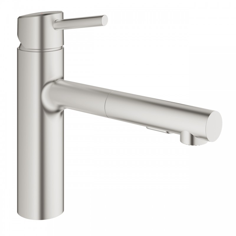 Смеситель для кухни Grohe Concetto с выдвижной лейкой суперсталь 30273DC1