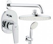 Душевая система скрытого монтажа Grohe BauFlow с верхним и ручным душем хром UA2904500A