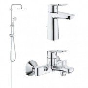 Набор смесителей для ванной Grohe BauLoop с душевой системой New Tempesta хром UA123214TM