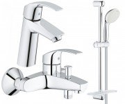 Набор смесителей для ванной Grohe Eurosmart с душевым гарнитуром хром 123246M