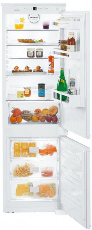 Вбудований двокамерний холодильник Liebherr ICNS 3324 Comfort NoFrost сталь білий ICNS 3324