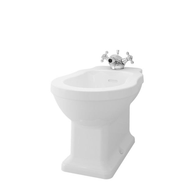 Біде підлогове TOTO Memory з переливом керамика білий BW668J