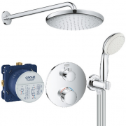 Душова система прихованого монтажу Grohe Grohtherm + Tempesta 250 з верхнім і ручним душем хром 26416SC0