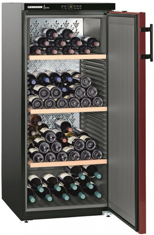 Винный шкаф Liebherr WKr 3211 Vinothek сталь черный/красный WKr 3211