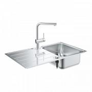 Мойка для кухни Grohe K500 86х50 см со смесителем нержавеющая сталь матовая 31573SD1