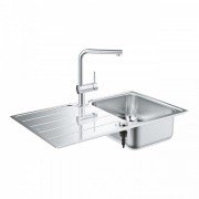 Мийка для кухні Grohe K500 86х50 см із змішувачем нержавіюча сталь матова 31573SD1
