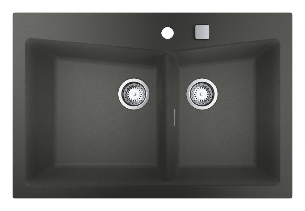 Мийка для кухні Grohe K700 83,8х55 см кварцовий композит сірий граніт 31657AT0