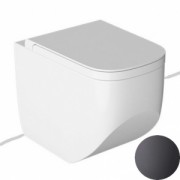 Унитаз напольный безободковый Hatria Next Alchemy 36х56 см санфарфор антрацит A0Y3AY08