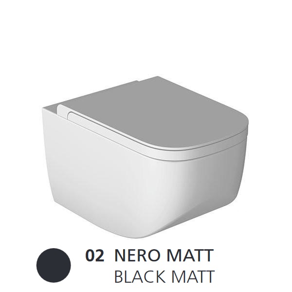 Унитаз подвесной Hatria Next Alchemy санфарфор черный матовый A0Y1F102