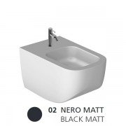 Биде подвесное Hatria Next Alchemy 36х56 см санфарфор черный матовый A0Y1F202
