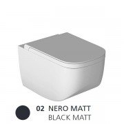 Унітаз підвісний Hatria Next Alchemy санфарфор чорний матовий A0Y1F102